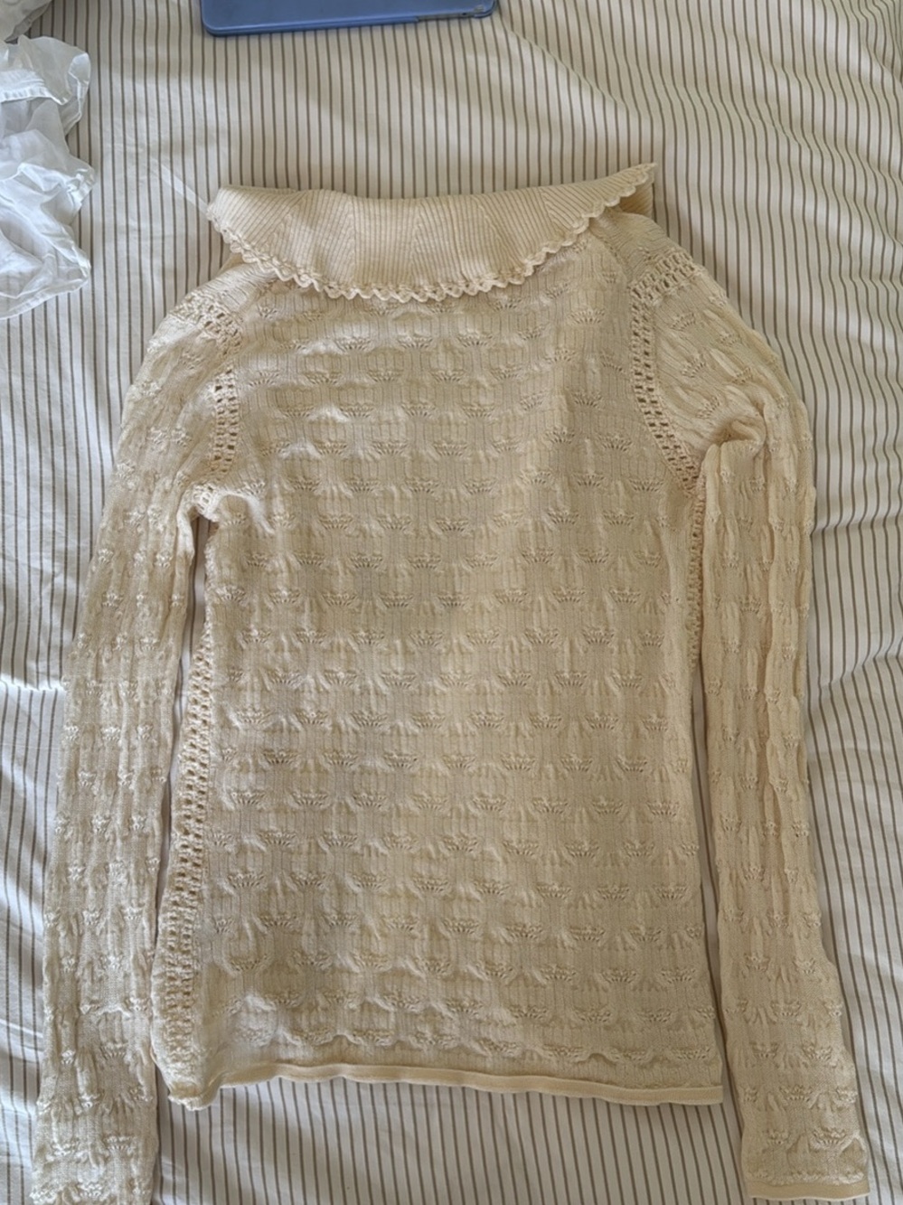Sea New York Cream Collar Knit Cardigan - Picture 2 of 2